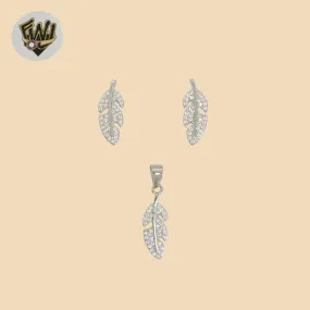 (2-6351) 925 Sterling Silver - Leaf Set.