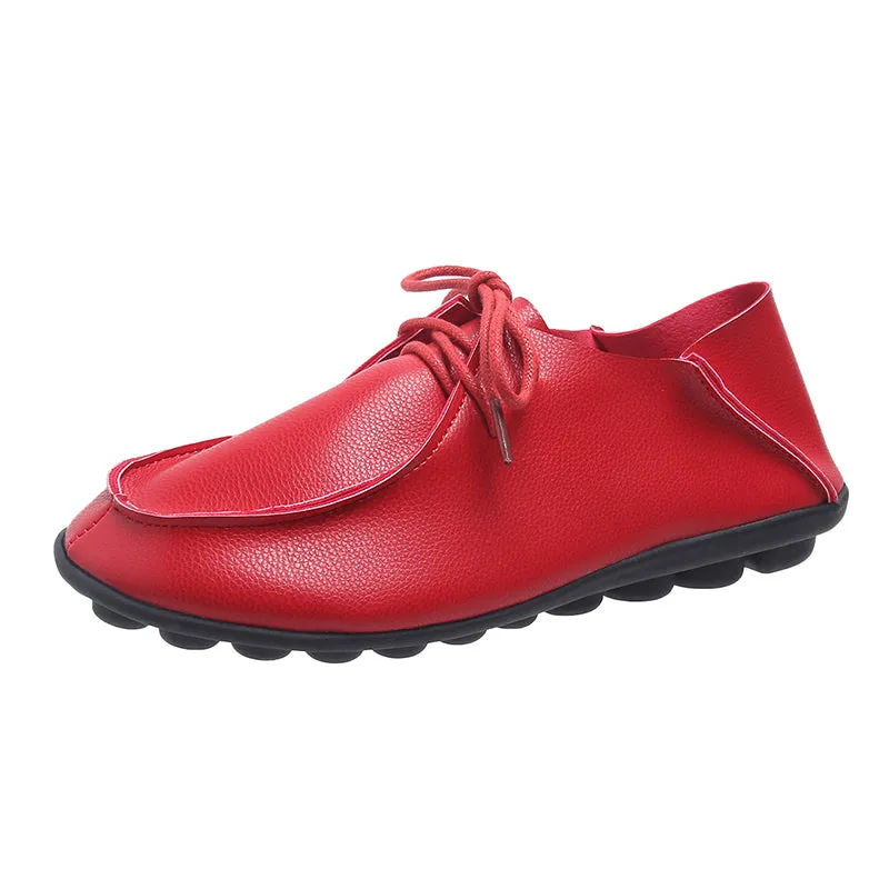 2022 Summer Style Women Ballet Flats Round Toe Slip On Shoes Red Flats Shoes White Woman Loafers Zap