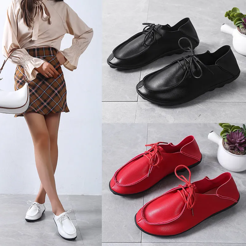 2022 Summer Style Women Ballet Flats Round Toe Slip On Shoes Red Flats Shoes White Woman Loafers Zap