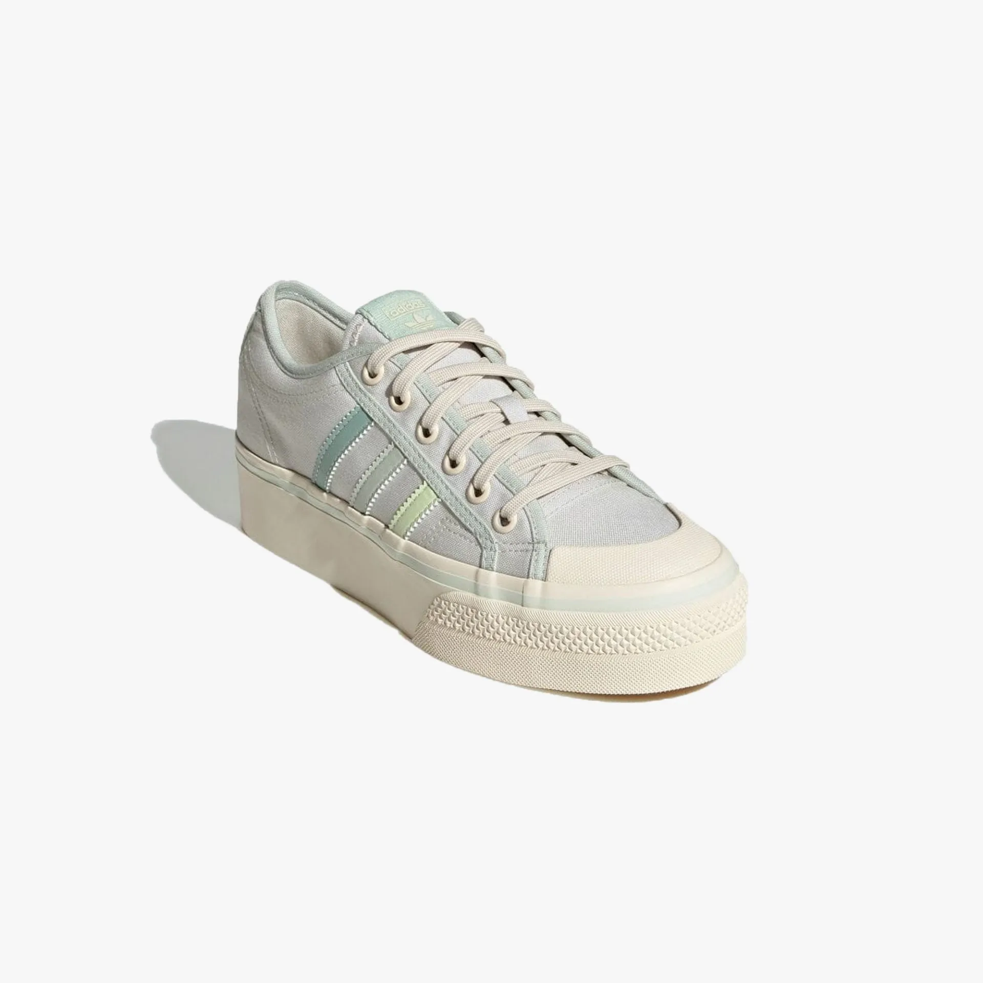 Adidas Originals | NIZZA PLATFORM  { CREAM WHITE / ALMOST LIME