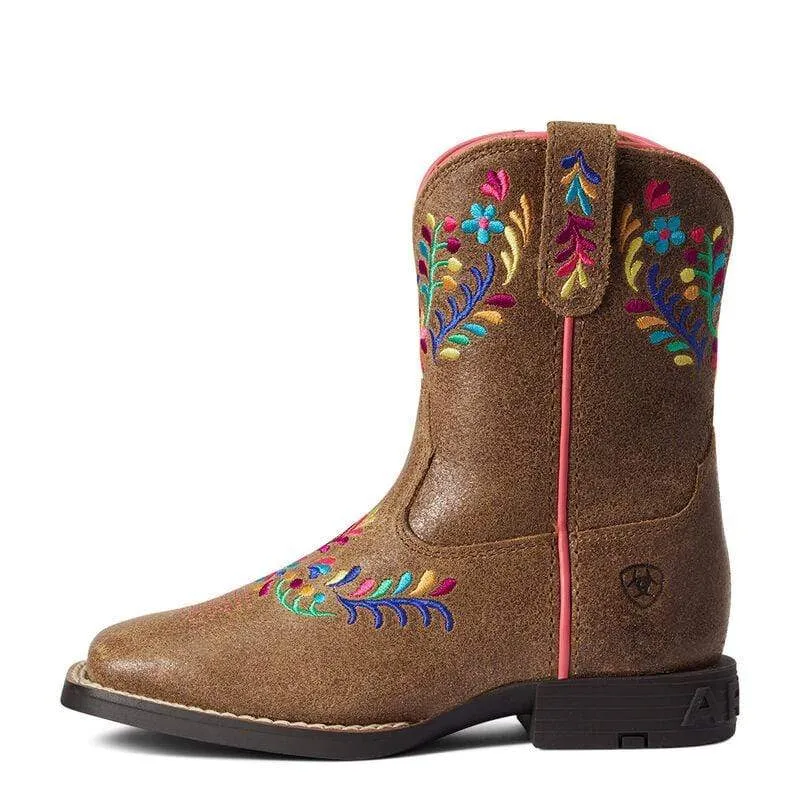 Ariat Kids Wild Flower Boots Canyon Tan