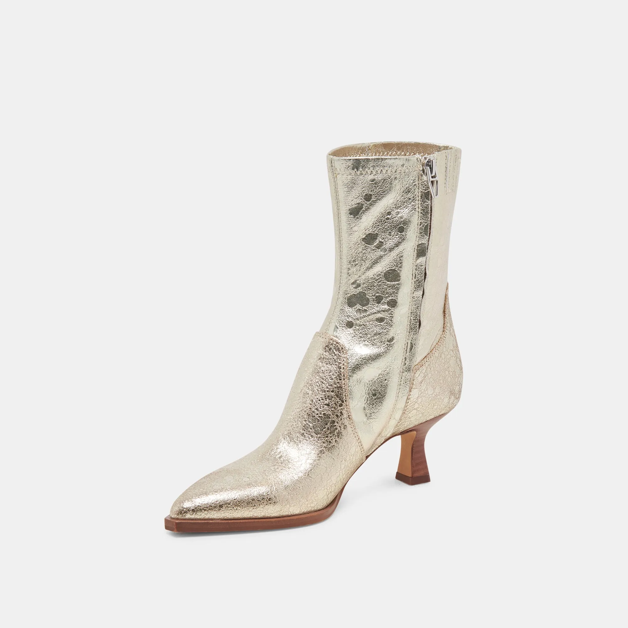 ARYA BOOTS LIGHT GOLD DISTRESSED LEATHER