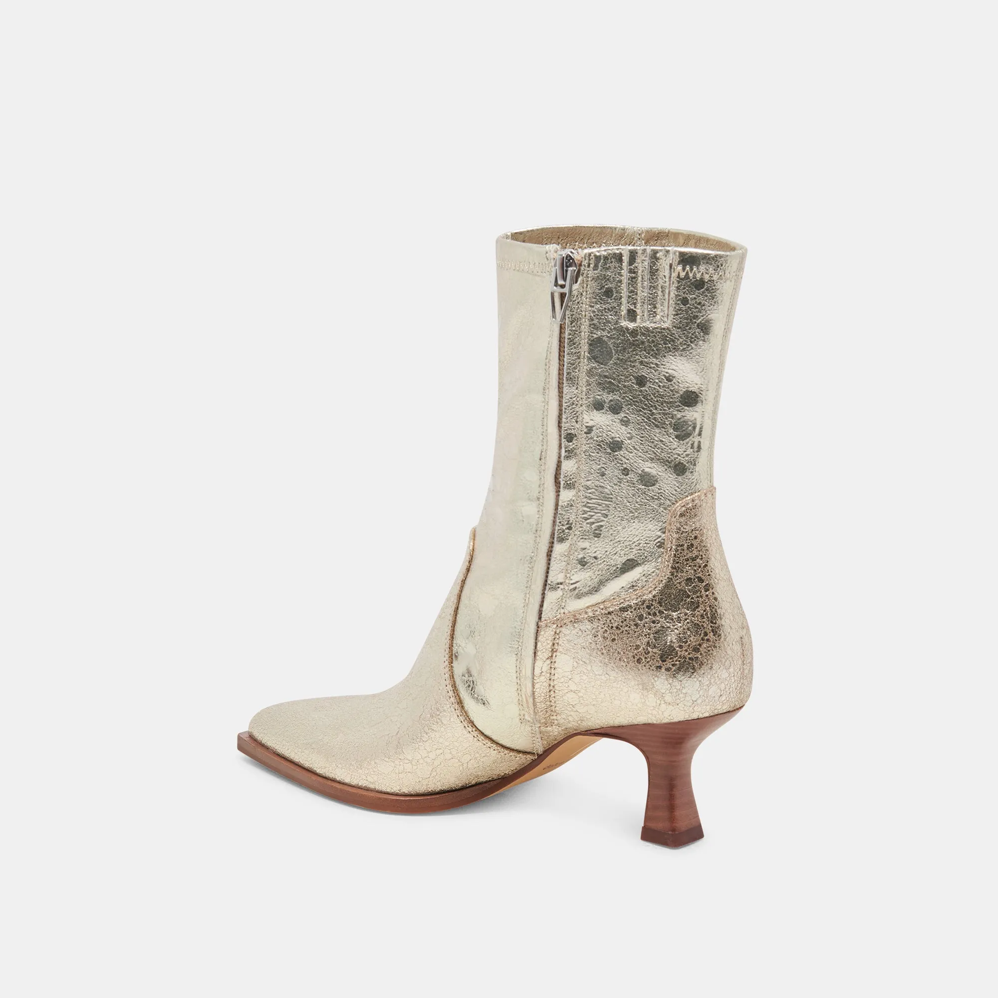 ARYA BOOTS LIGHT GOLD DISTRESSED LEATHER