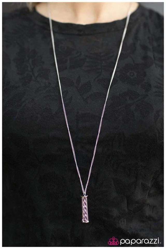 Awestruck Pink Rhinestone Necklace - Paparazzi Accessories