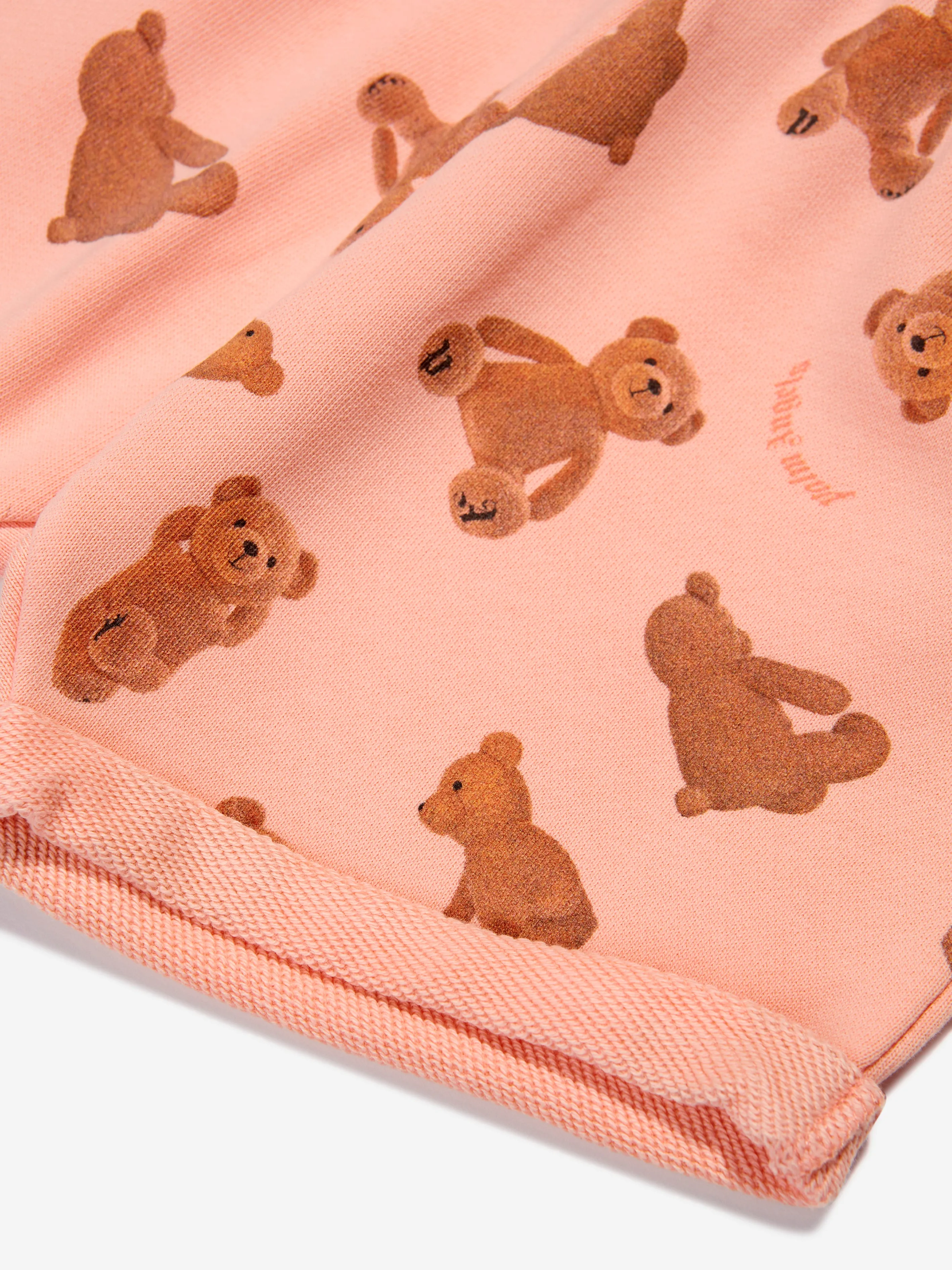 Baby AOP PA Bears Sweat Shorts in Peach