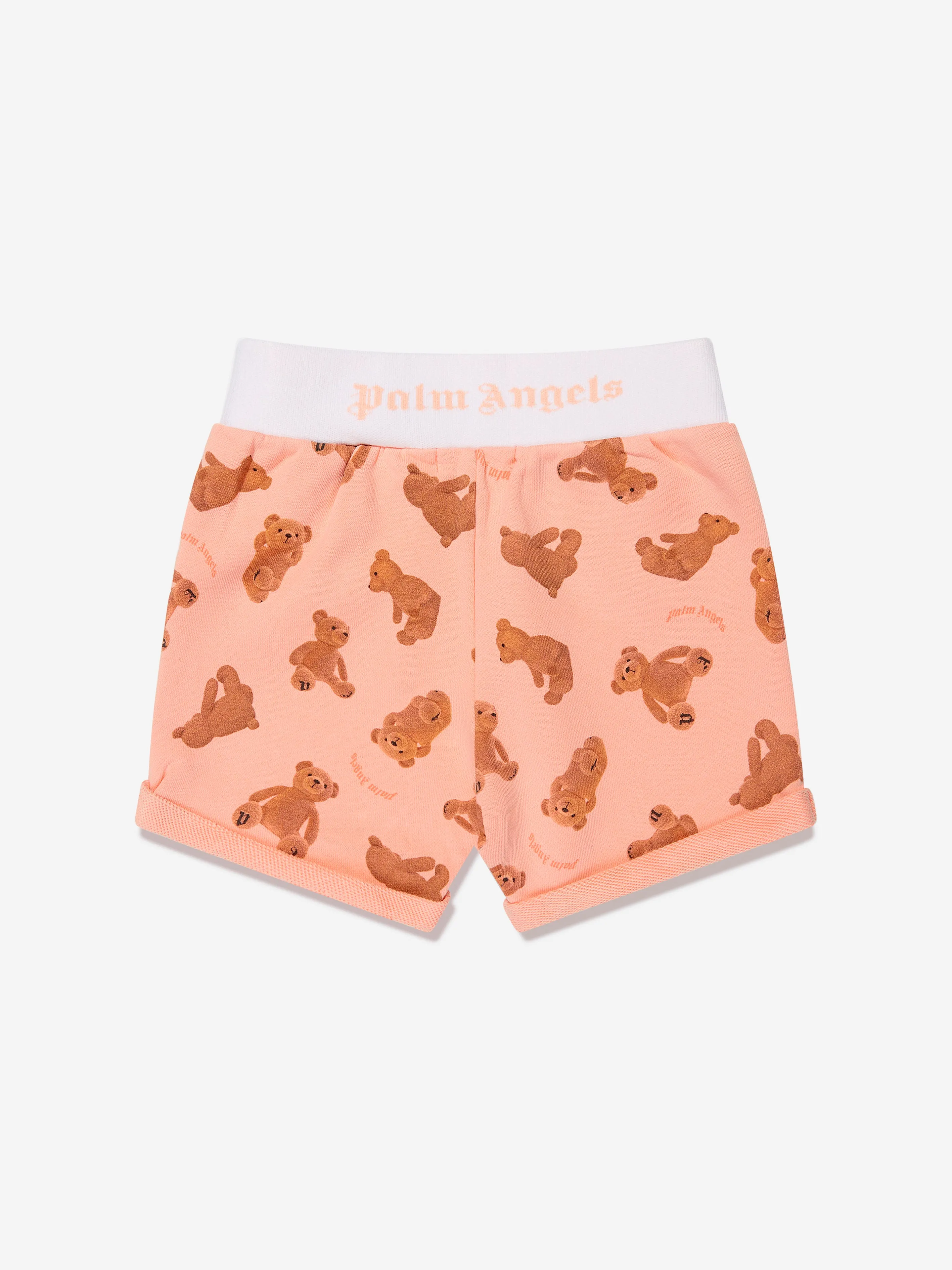 Baby AOP PA Bears Sweat Shorts in Peach