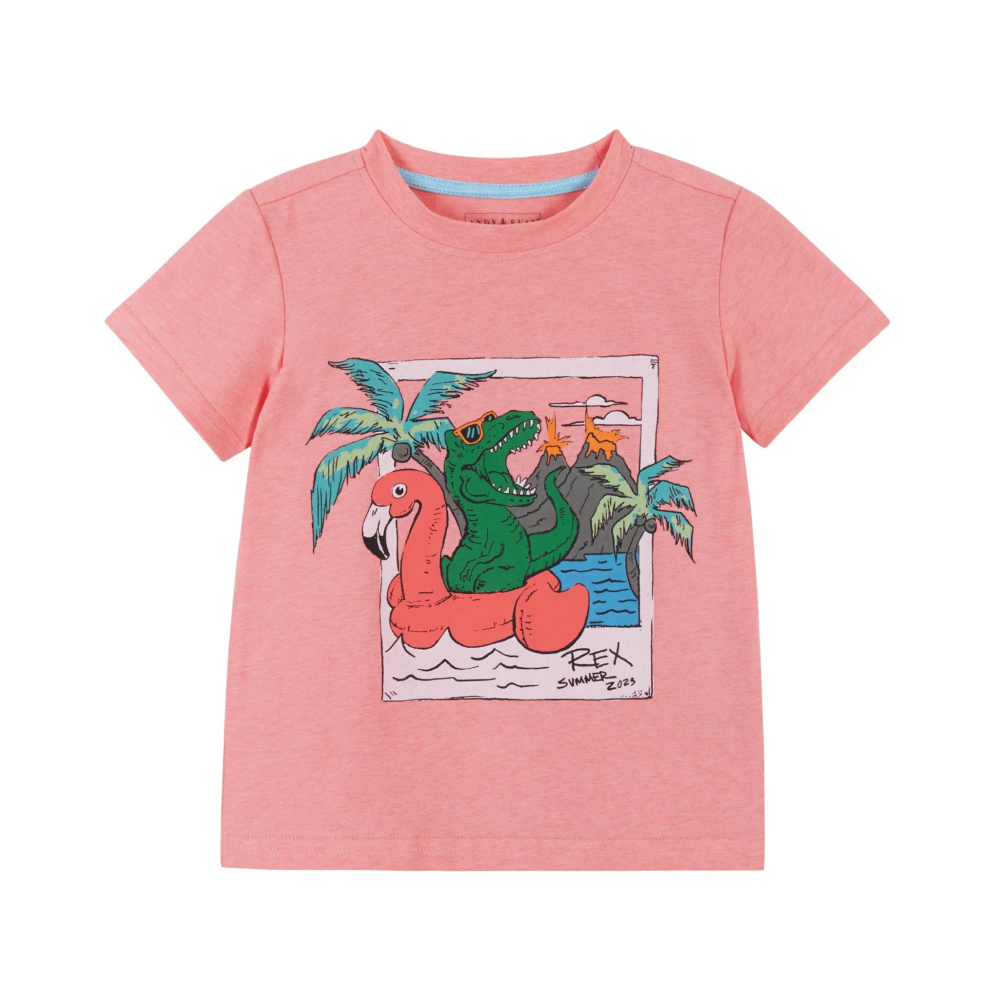 Beach Dino Print Tee & Short Set | Red