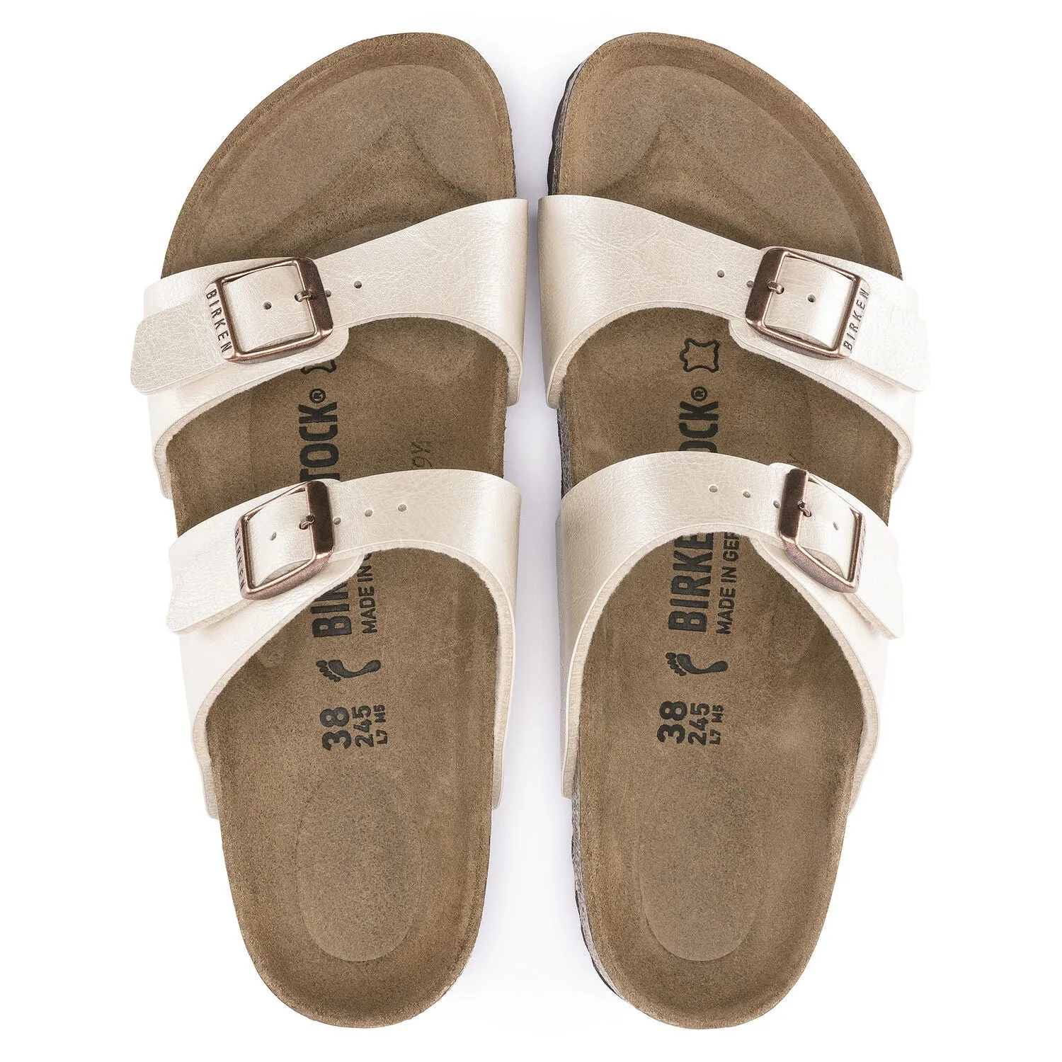 Birkenstock Sydney Birko-Flor Graceful Pearl White Sandals