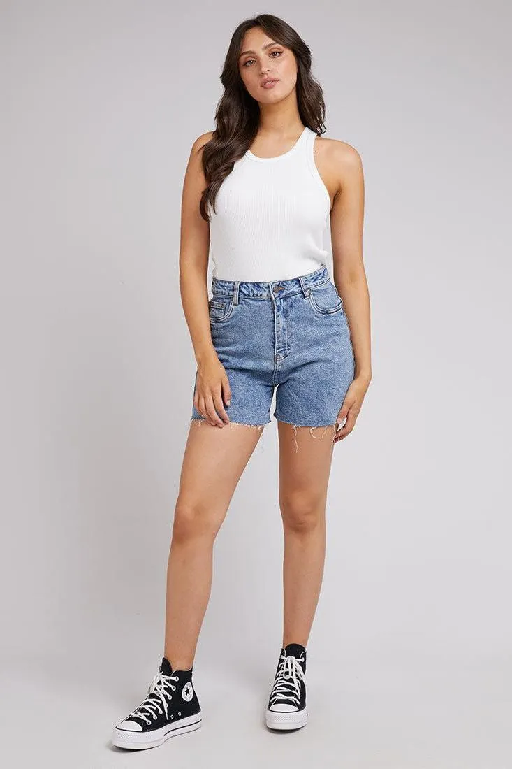 Bobby Cut Off Short | Light Blue