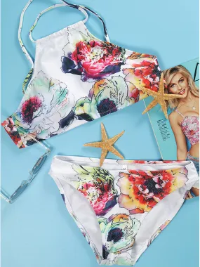 Bohemia Floral Halter Bikini Sets