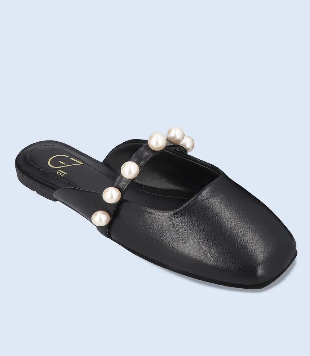 BW8232-BLACK-Women Casual Mules