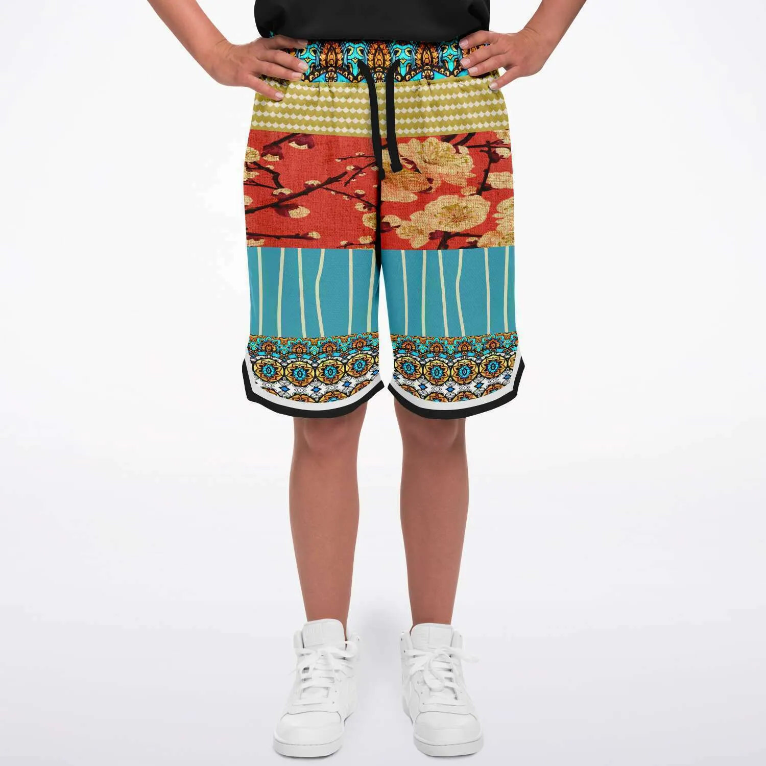 Cheery-Cherry Unisex Basketball Shorts