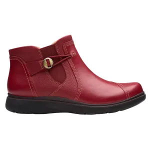 Clarks Certina Joy Red Leather Boot (Women's)