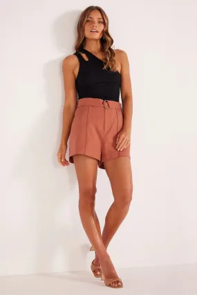 Cleo Belted Short | Nutmeg