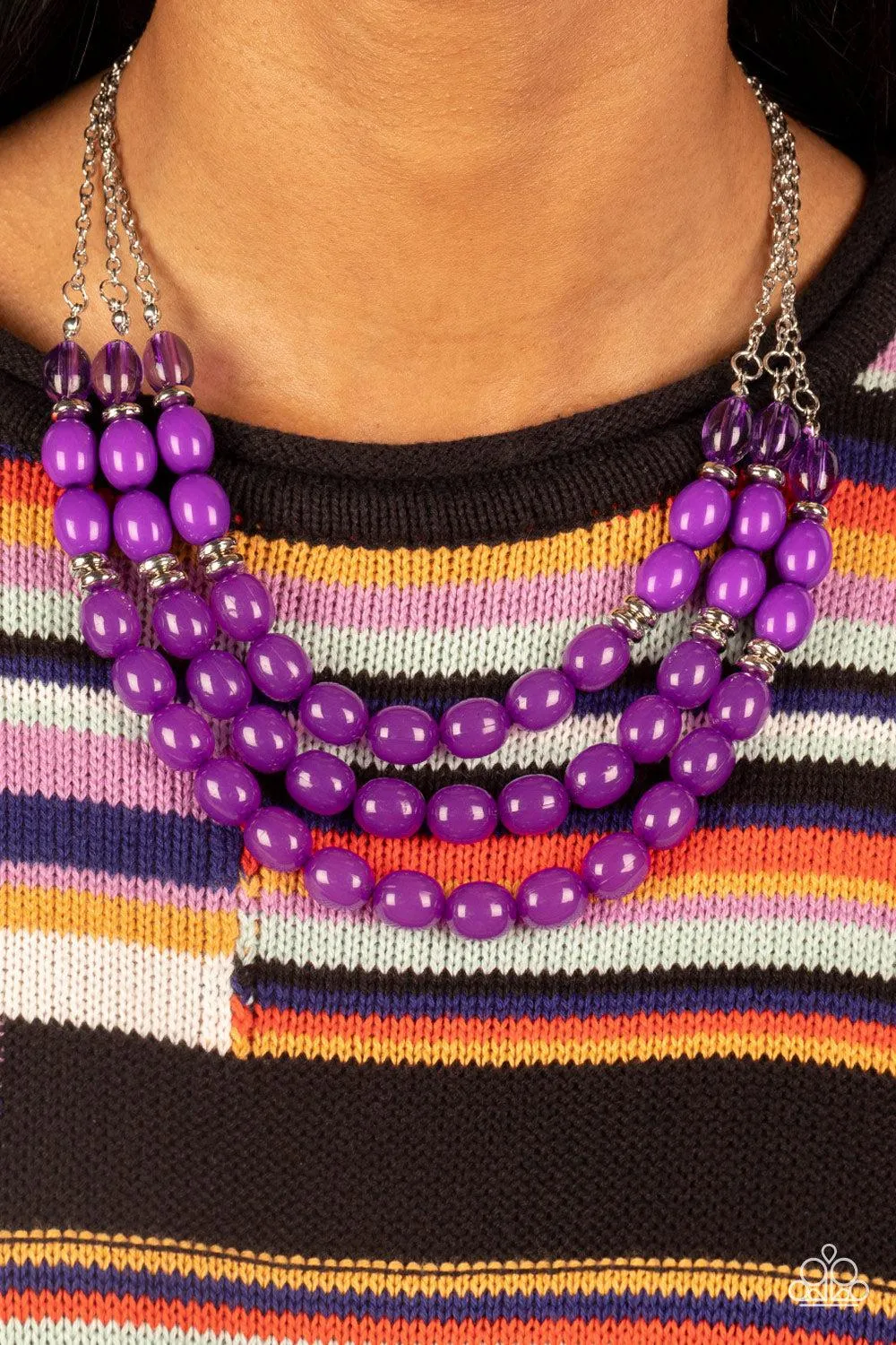 Coastal Cruise Purple Necklace - Paparazzi Accessories