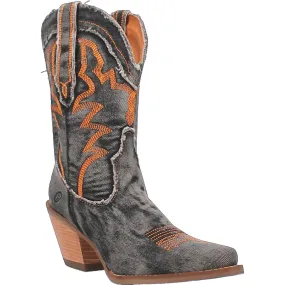 Dingo Women's 9" Y'all Need Dolly Black Denim Almond Toe Western Boot