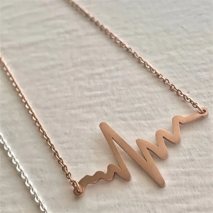 EKG Silhouette Necklace