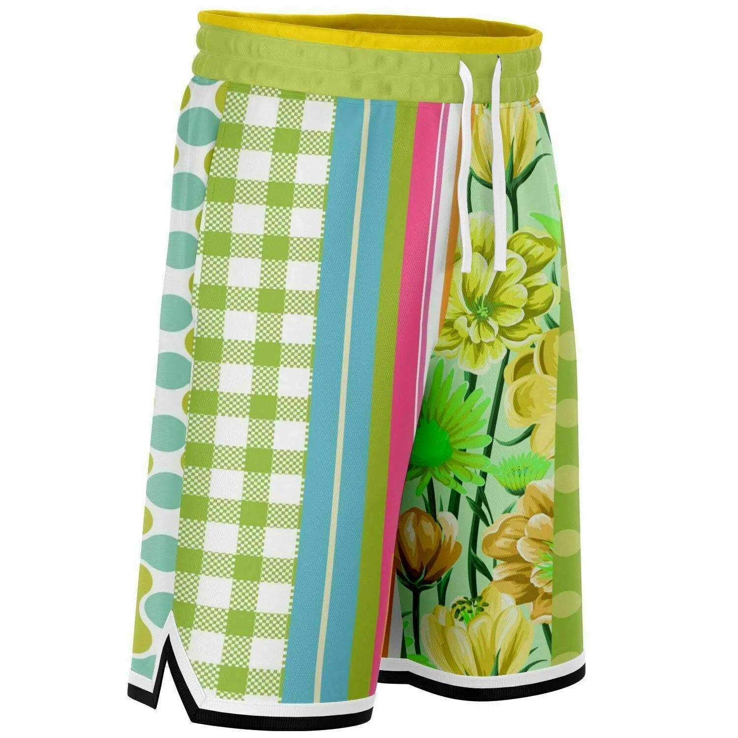 Green Anjou Pear Striped Basketball Shorts