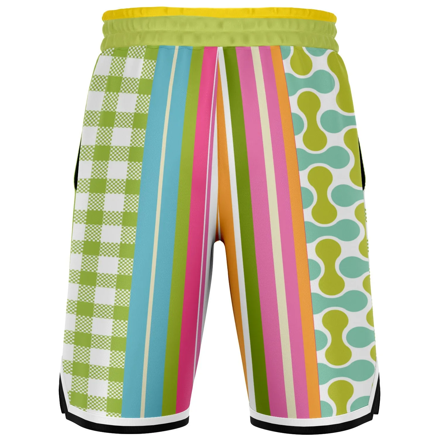 Green Anjou Pear Striped Basketball Shorts