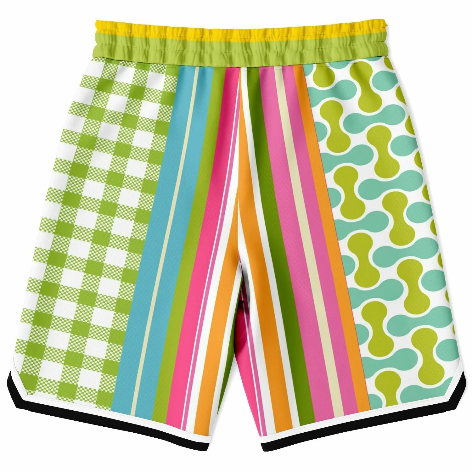 Green Anjou Pear Striped Basketball Shorts