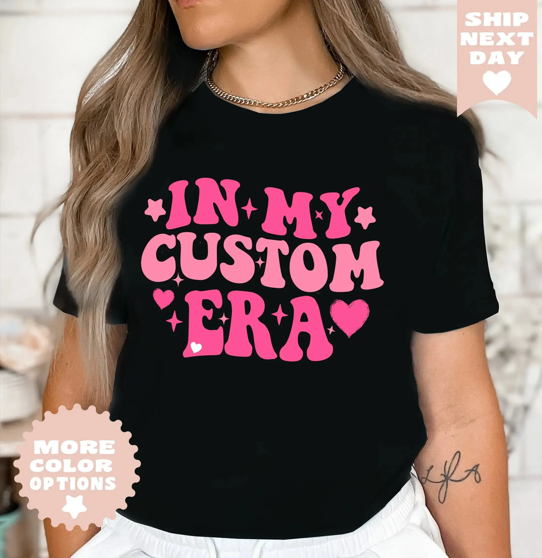 In My Era Custom Shirt, Personalized Shirt in my era , Concert Outfit, Gift For Fan Girl custom , Cute Retro Aesthetic Women T-Shirt