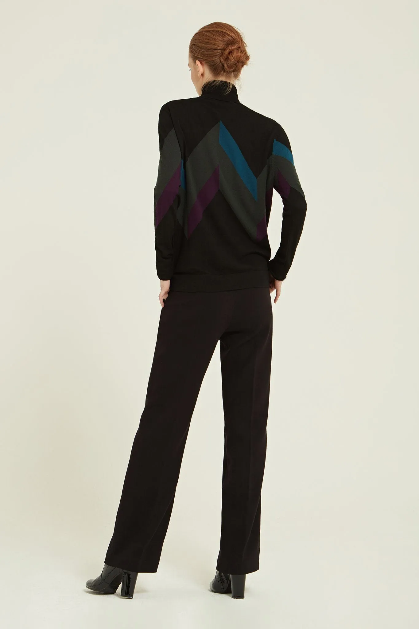 Intarsia Merino Rollneck Sweater