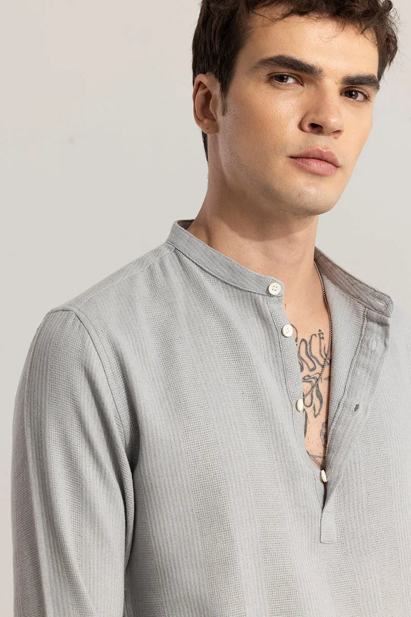 Mandarin Line Grey Kurta