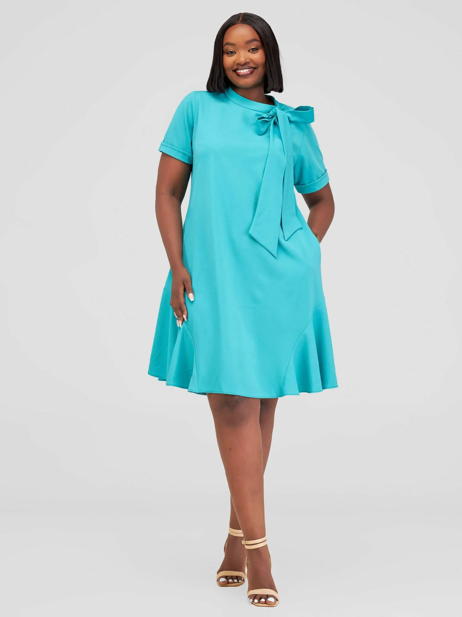 Mariste Foi Shift Dress - Teal