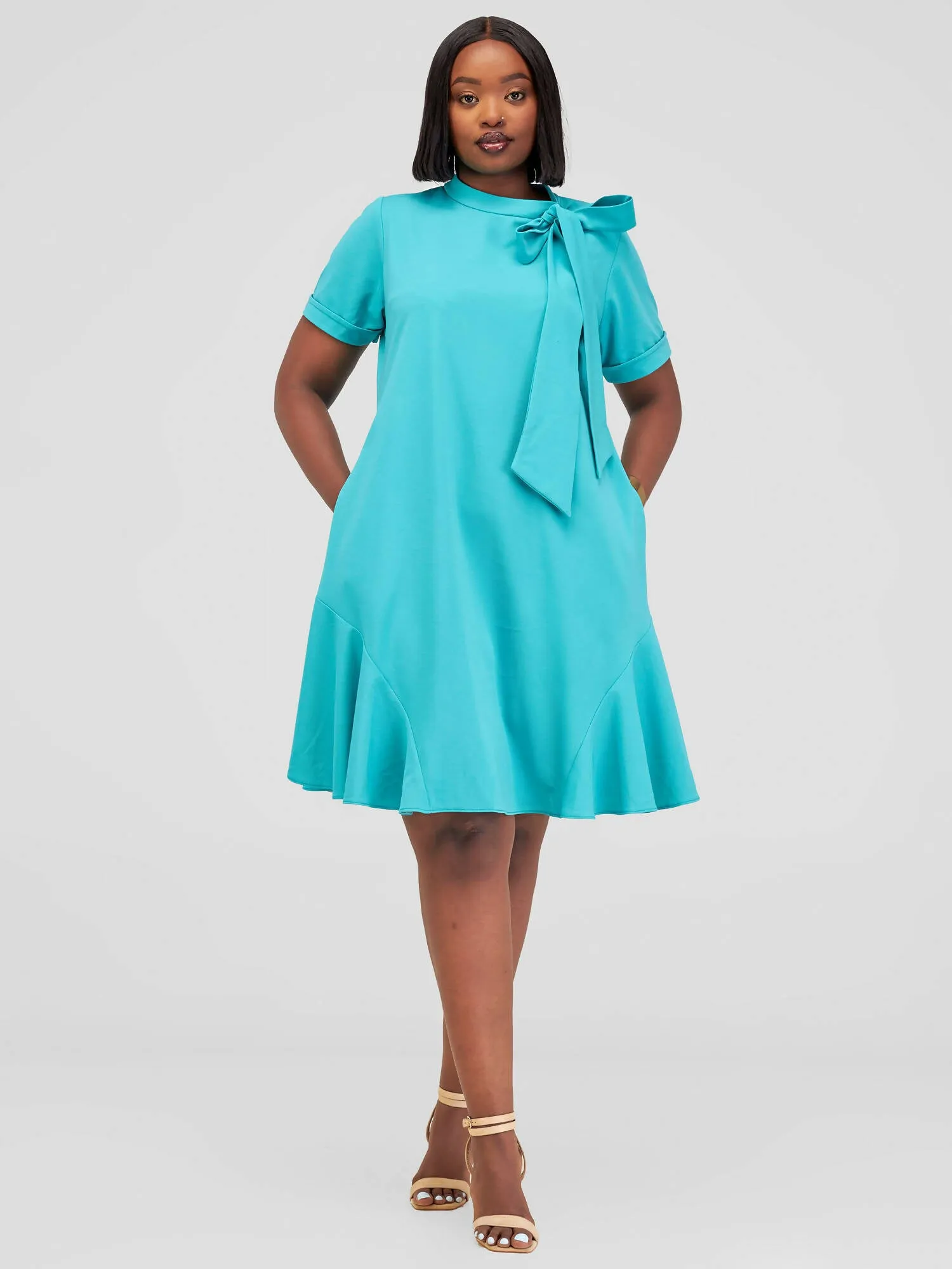 Mariste Foi Shift Dress - Teal