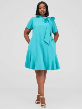 Mariste Foi Shift Dress - Teal