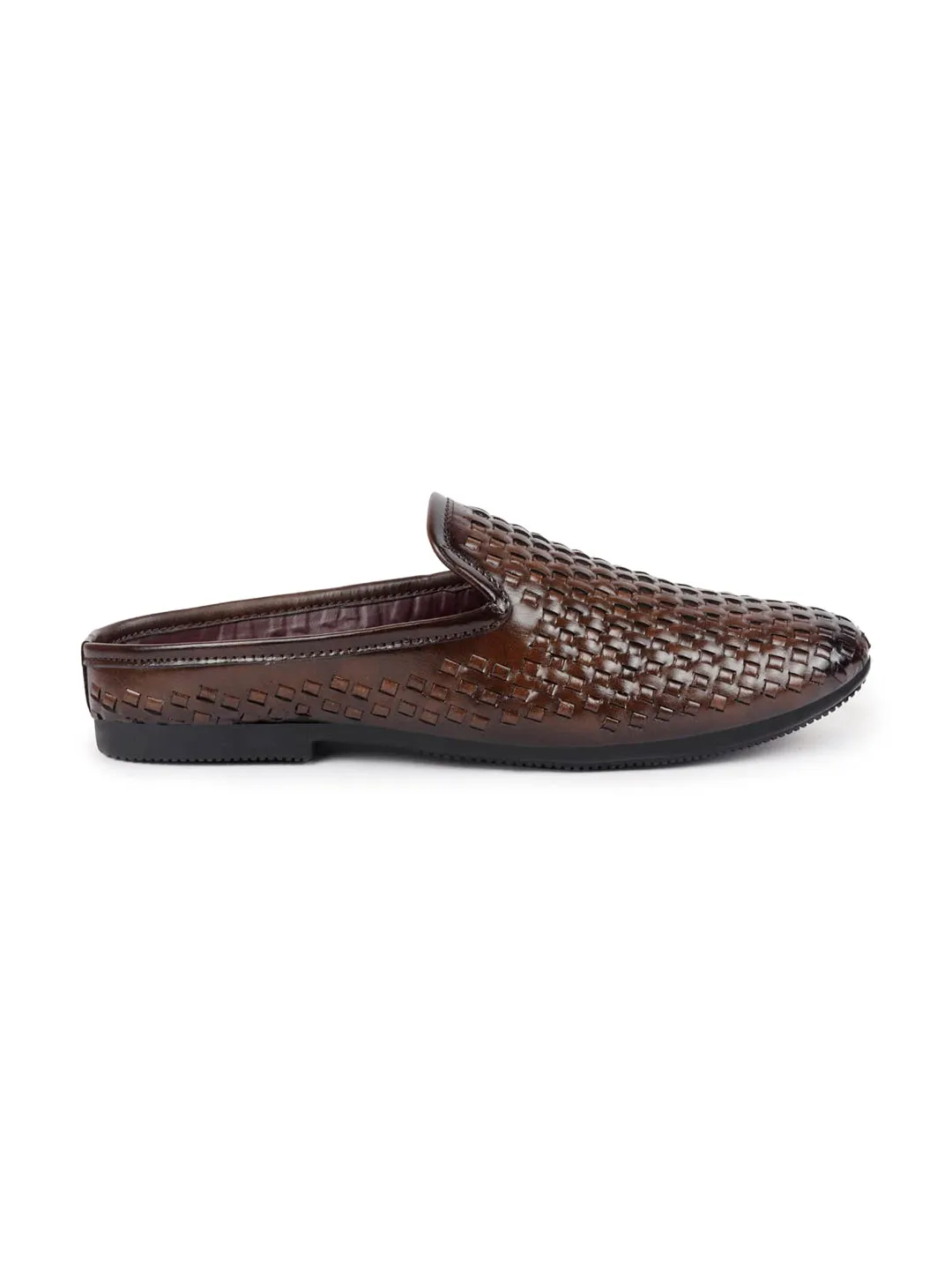 Men Brown Ethnic Slip-On Jutis and Mojaris