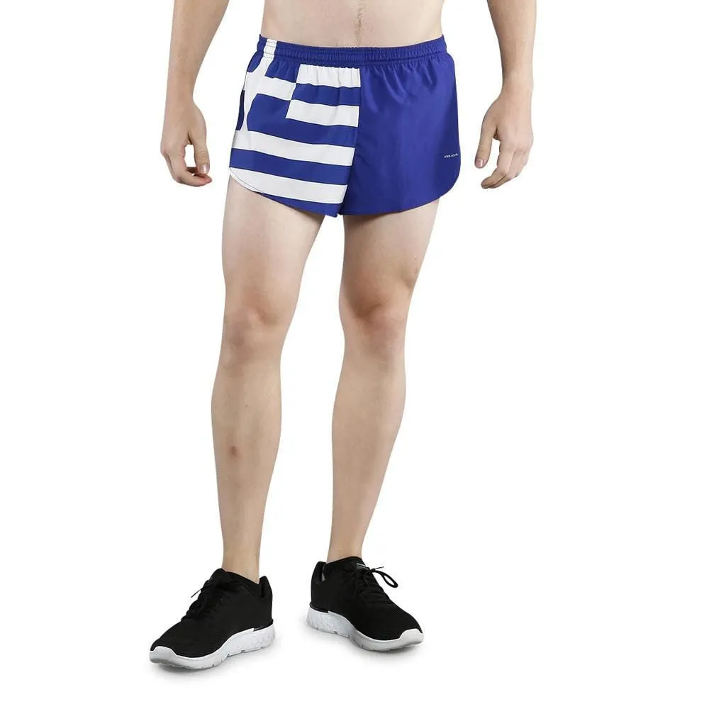 Men's 1" Elite Split Shorts- Greece