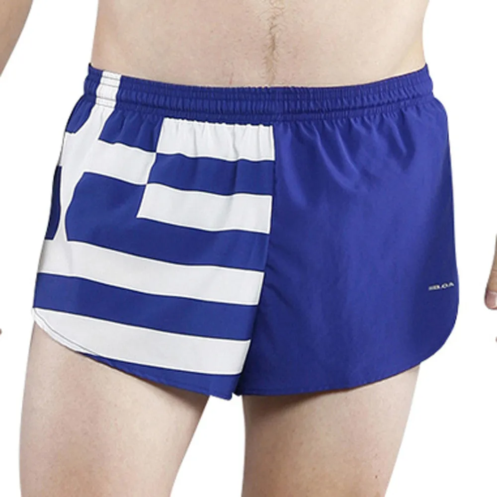 Men's 1" Elite Split Shorts- Greece