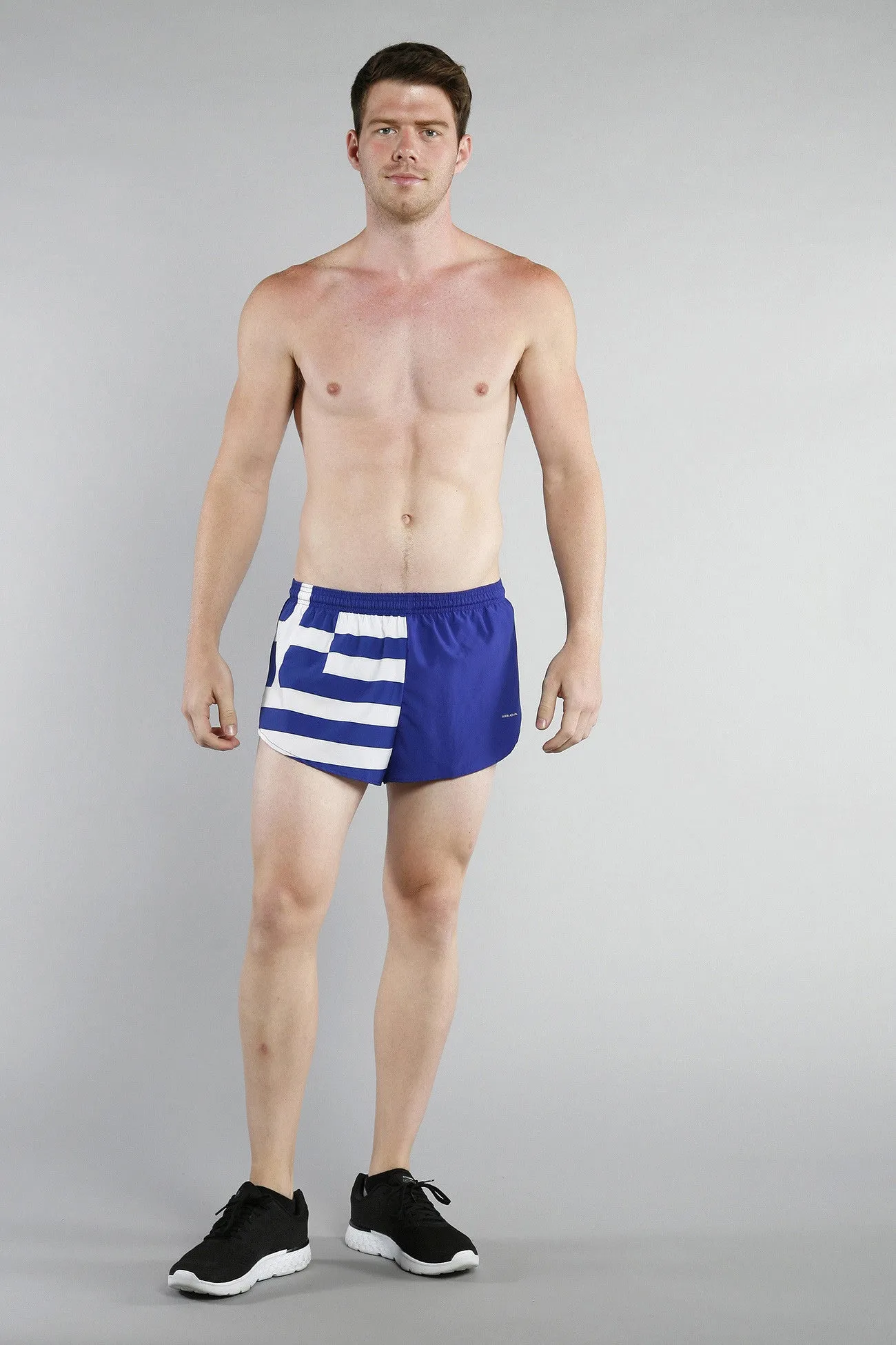 Men's 1" Elite Split Shorts- Greece