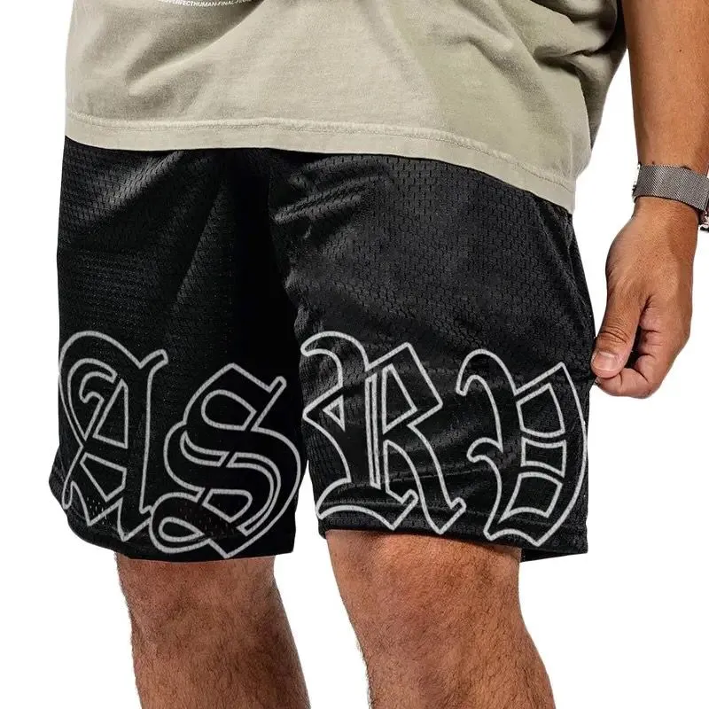 Mesh Beach Shorts Sports Gym Shorts Men's Summer Running Jogging Training Dry Quick Plus Size Shorts S4513341