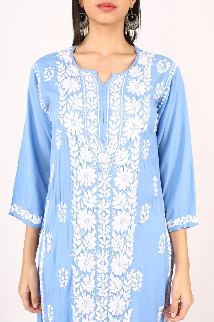 Nikhar Front Pannel Chikankari Kurti