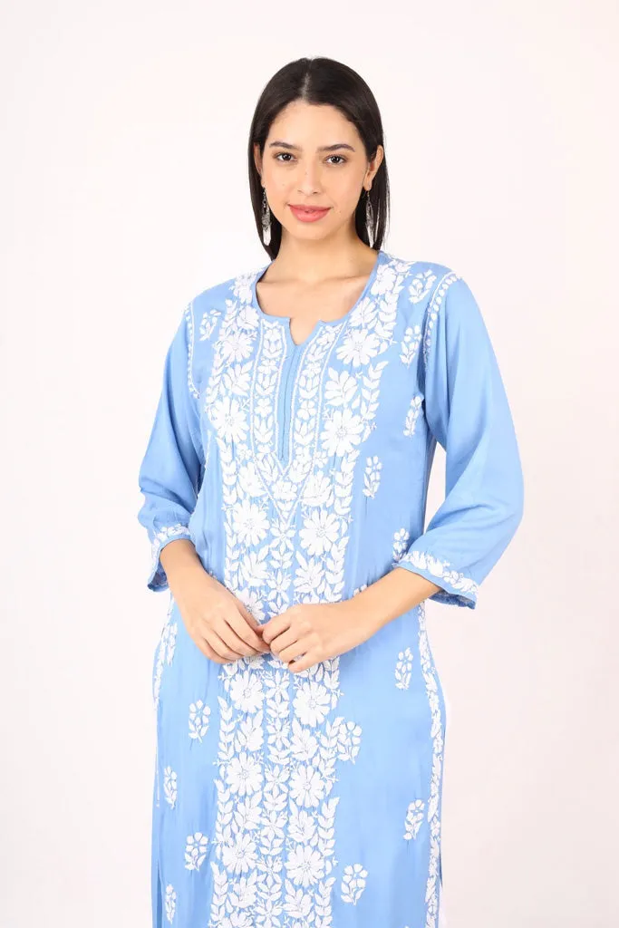 Nikhar Front Pannel Chikankari Kurti