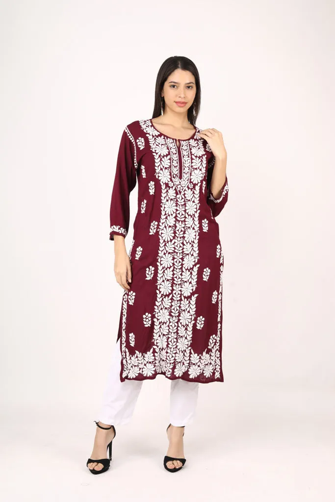 Nikhar Front Pannel Chikankari Kurti