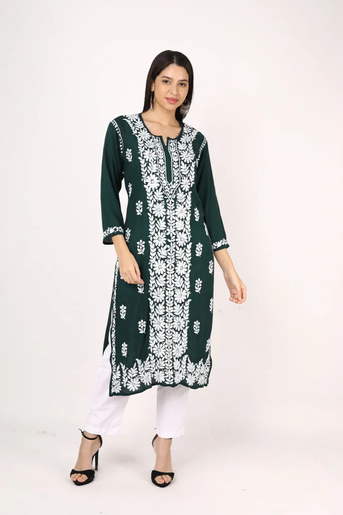 Nikhar Front Pannel Chikankari Kurti