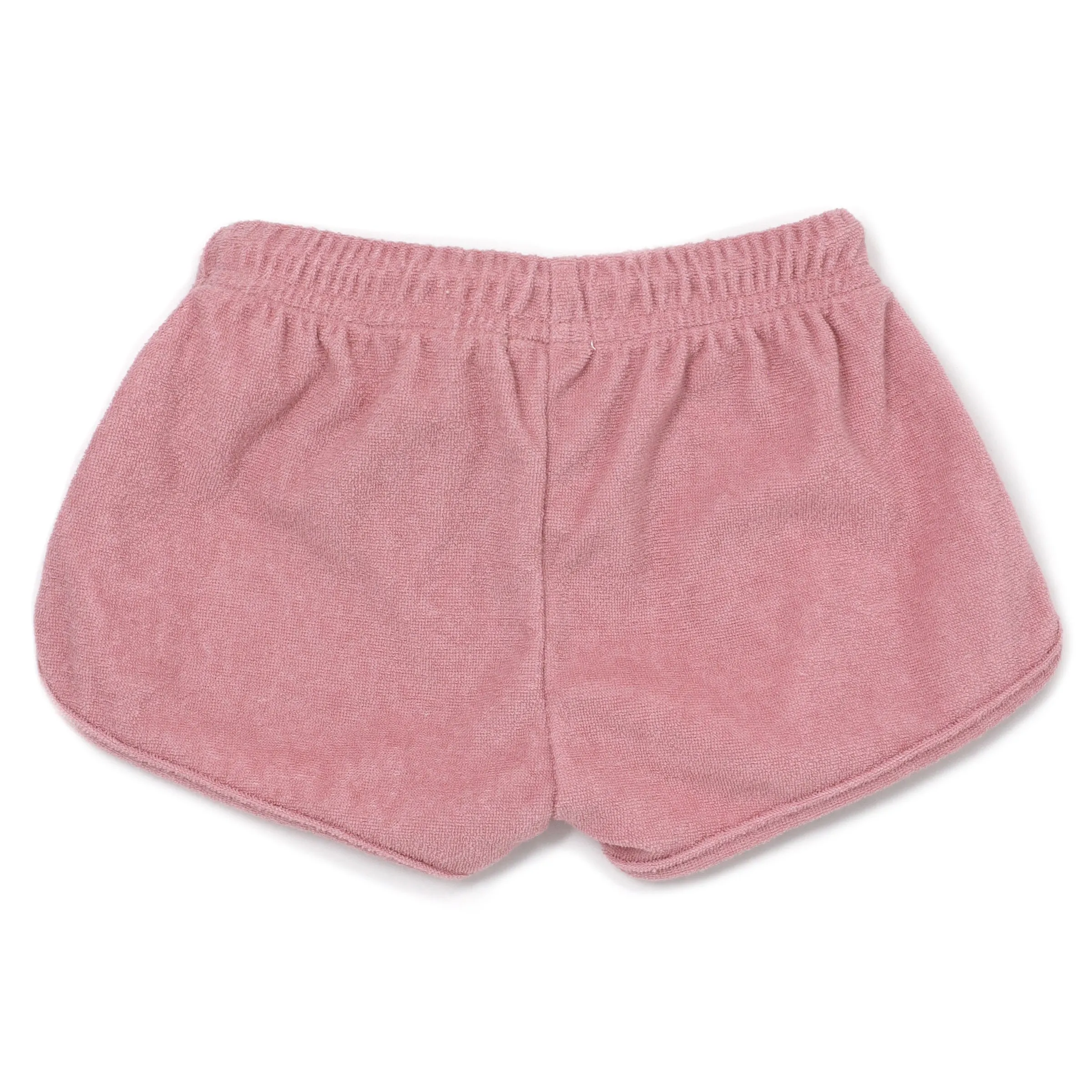 oh baby! Cotton Terry Drawstring Shorter Track Shorts- Blush