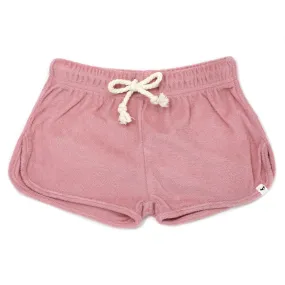 oh baby! Cotton Terry Drawstring Shorter Track Shorts- Blush