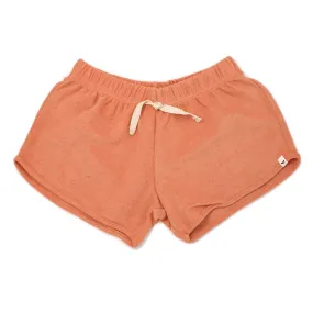 oh baby! Girls Cotton Terry Track Shorts - Coral