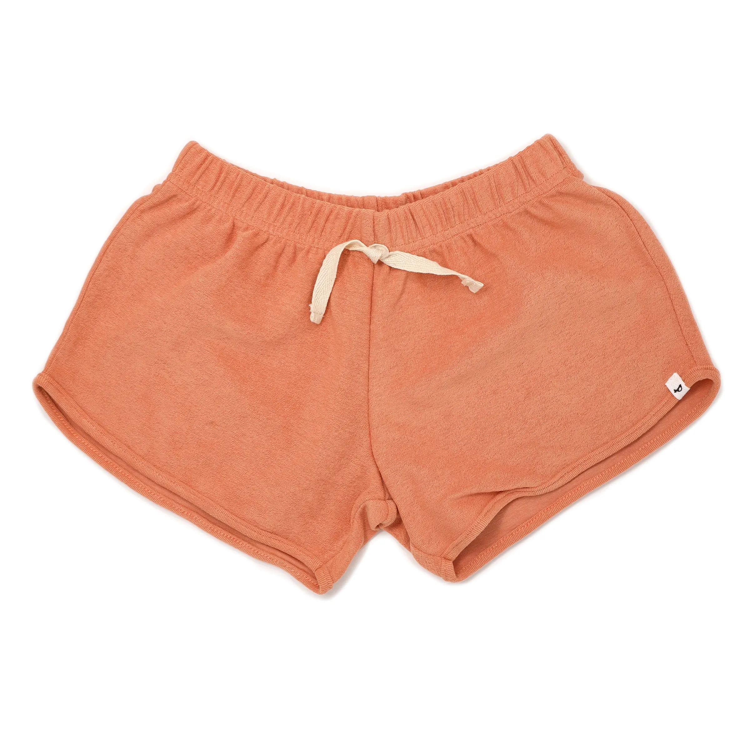 oh baby! Girls Cotton Terry Track Shorts - Coral