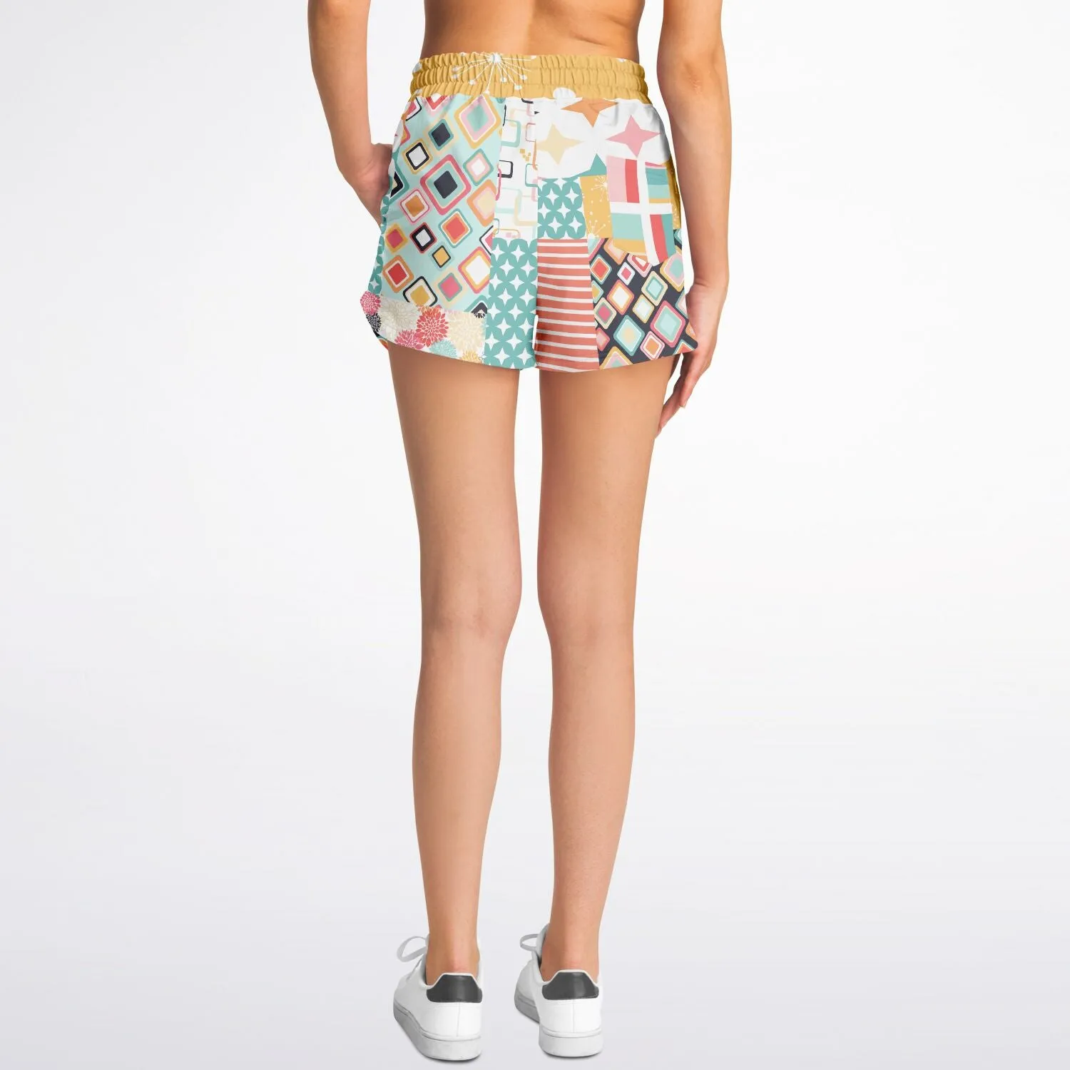 Old Miami Geo Patchwork Running Shorts