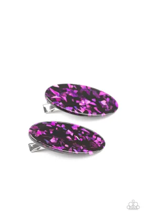 Paparazzi Accessories - Get OVAL Yourself - Purple Hair Clip