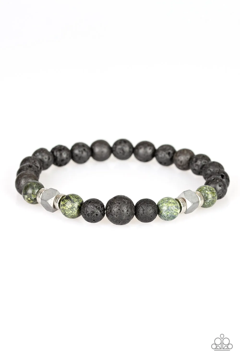 Paparazzi Accessories - Strength - Green Stone Bead Bracelet