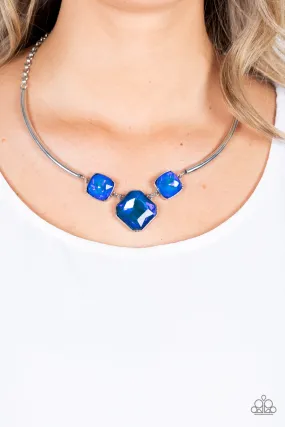 Paparazzi Divine IRIDESCENCE Blue Necklace Life Of the Party Exclusive