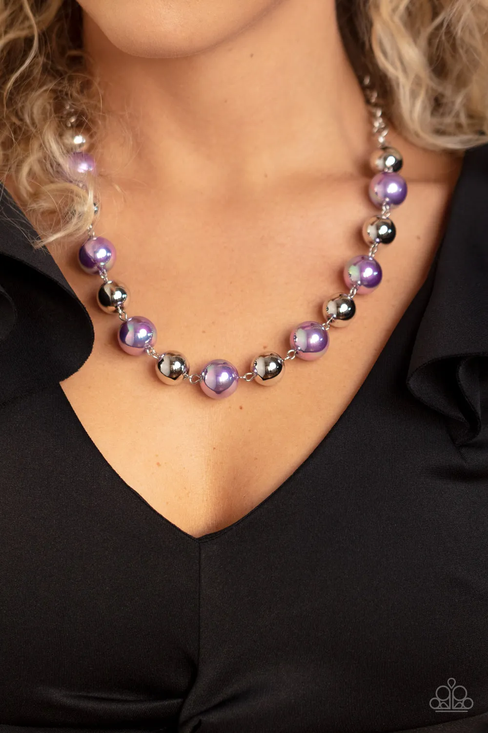 Paparazzi Dreamscape Escape - Purple Iridescent Necklace