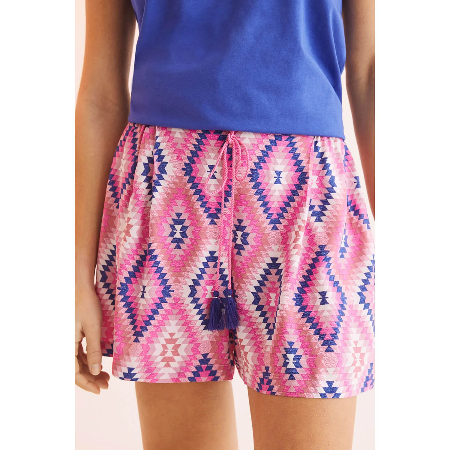 Pink Printed Shorts