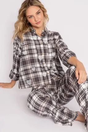 PJ Salvage Mad For Plaid Flannel PJ Set